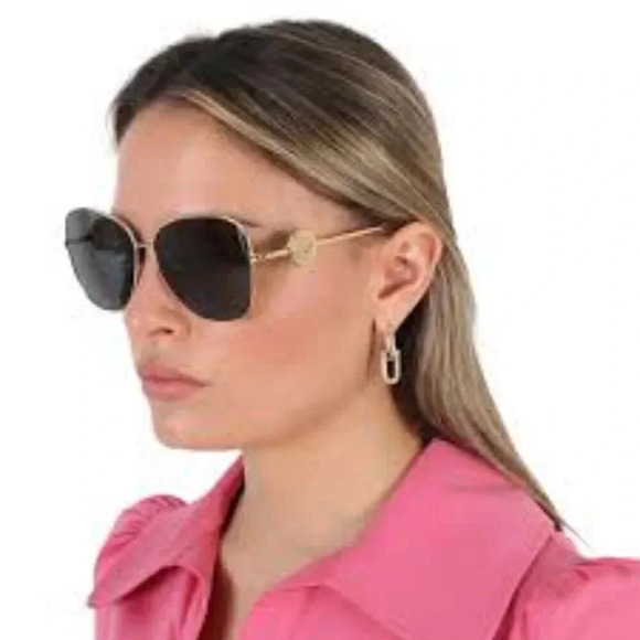 Versace VE2256 100287 60 Gold/ Dark Grey Women's Sunglasses - Picture 4 of 4